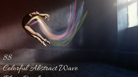 88 Colorful Abstract Wave Photo Overlays