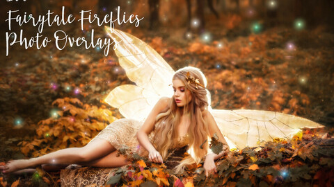 100 Fairytale Fireflies Photo Overlays