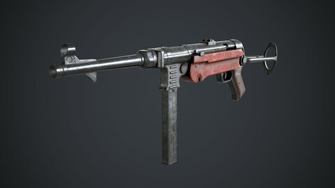 MP-40 Low-poly 3D model