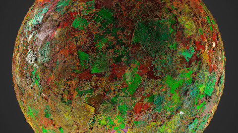 PBR Trash synthetic chemical waste 4K Material