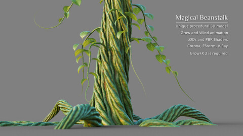 Animated Magical Beanstalk for 3ds Max