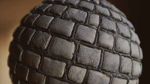 Tar-Jointed Cobblestones