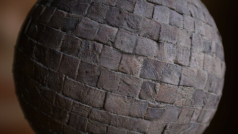 Wooden Blocks Pavement