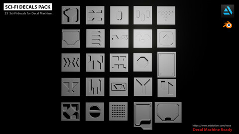 25 Sci-Fi Decals Pack Vol. 2