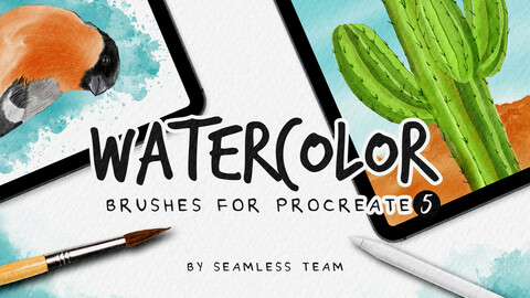 Watercolor brushes for Procreate 5