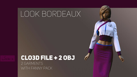 Female outfit (2 pieces) Clo3D, MD