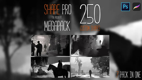 SHAPE PRO MEGAPACK for PROCREATE-PHOTOSHOP