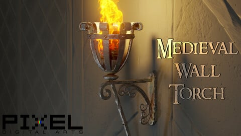 Medieval Iron Wall Torch