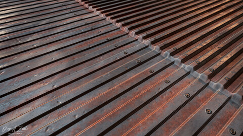 PBR METAL ROOF 4K SUBSTANCE MATERIAL