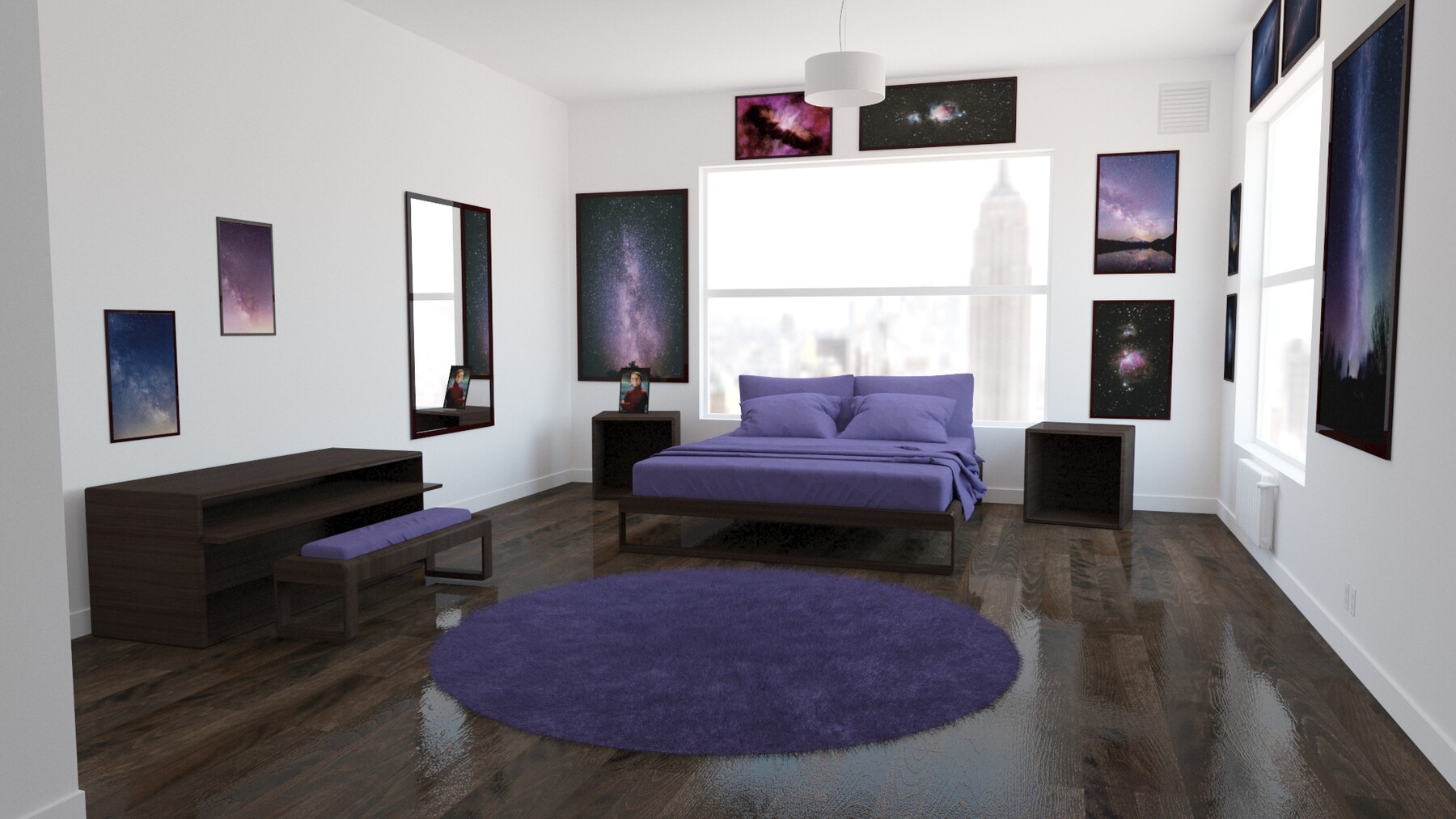 ArtStation - Bedroom Interior 1 | Game Assets