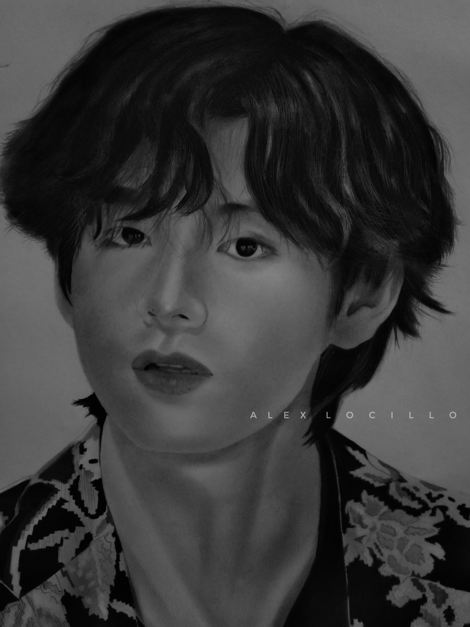 ArtStation - Kim Taehyung Portrait Drawing | Artworks
