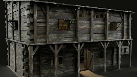 MEDIEVAL INN FANTASY TAVERN WOODEN PUB RESTAURANT BAR HOUSE HUT