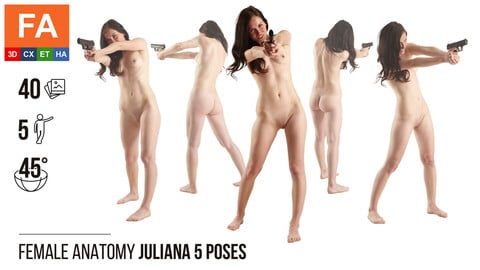 Female Anatomy | Juliana 5 Fighting Poses | 40 Photos