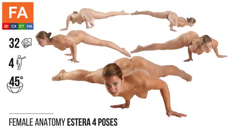 Female Anatomy | Estera 4 Gymnastic Poses | 32 Photos