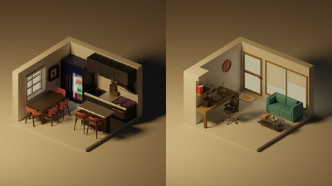 20+ Interior Decoration Model (Blender)