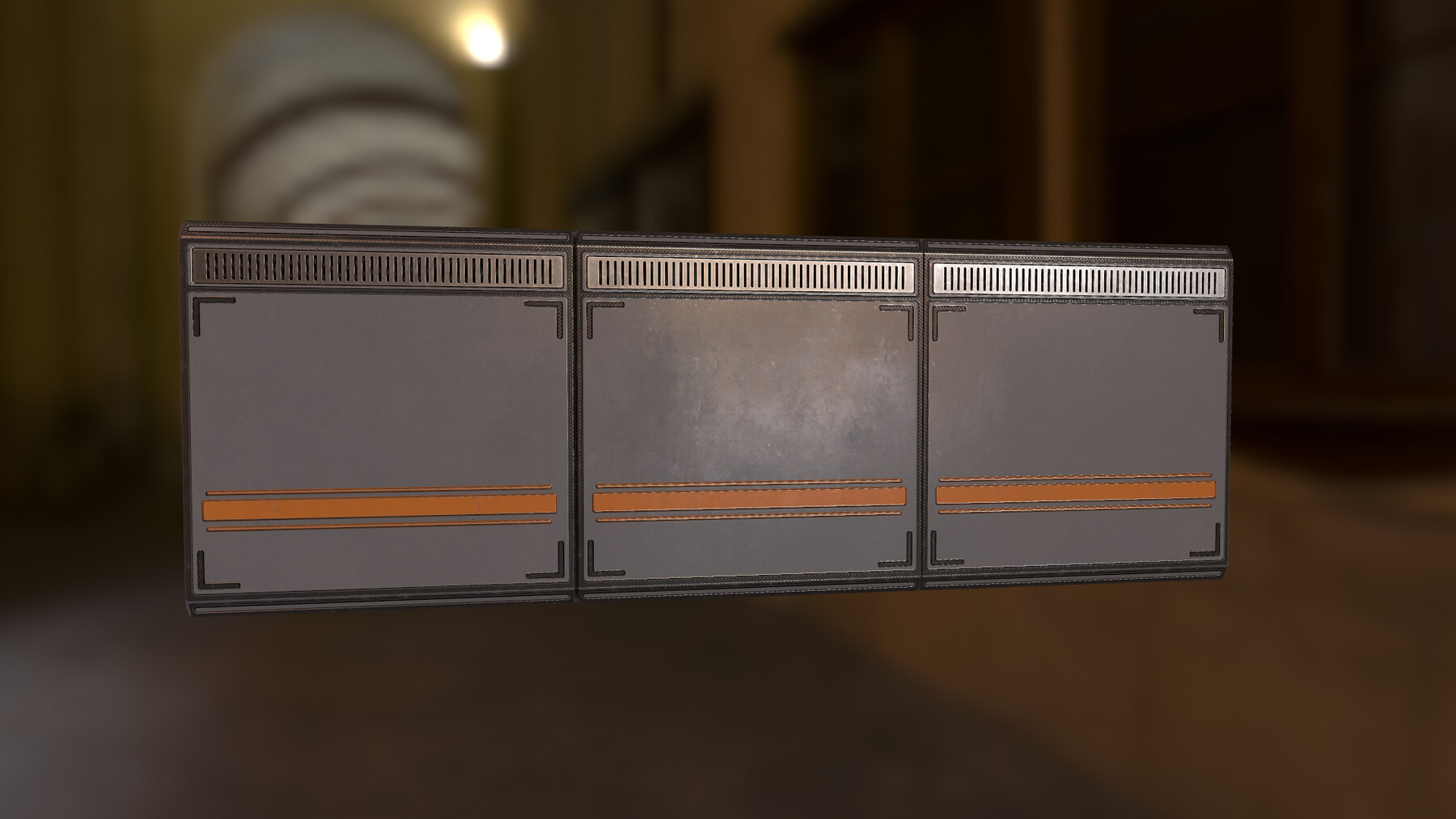 ArtStation - Sci Fi Wall Low-poly 3D model | Game Assets