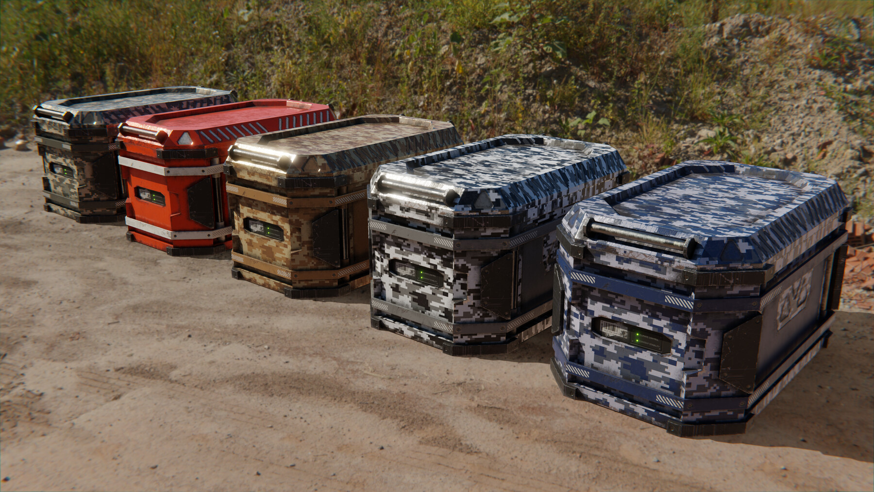 ArtStation SciFi Military Transport Crate Game Assets