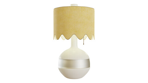 Table Fabric Lamp Low-poly 3D model