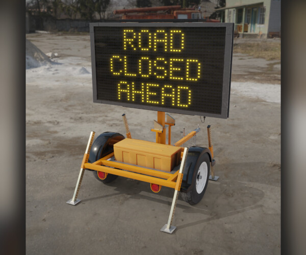 ArtStation Traffic Message Signboard Resources