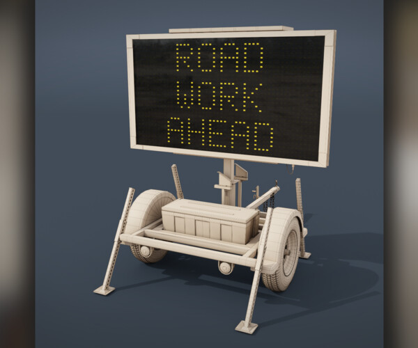 ArtStation Traffic Message Signboard Resources