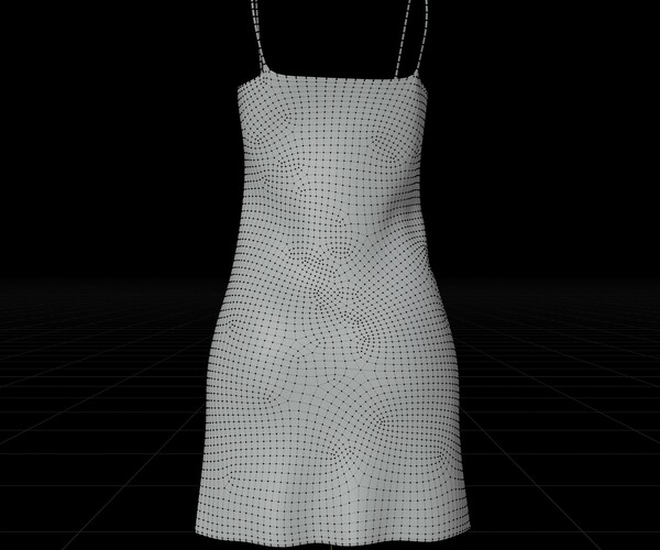 ArtStation - Silk cami dress - Satin nightdress 3D Model | Resources