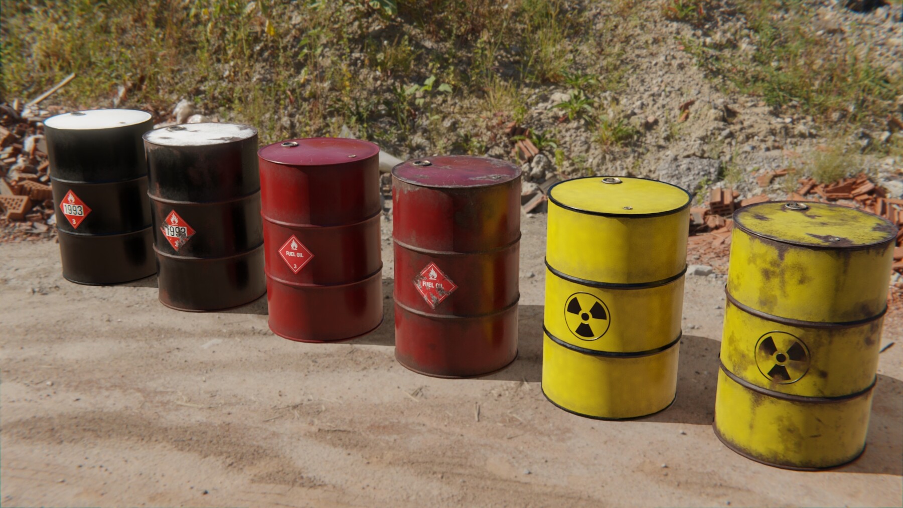 ArtStation 55 Gallon Drums 6 Pack Resources   File 