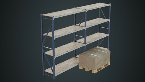 Boxes Pallet And Shelf 1B