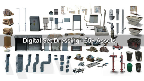 Digital Set Dressing -  Detail 3d Kitbash For Life Like Renders