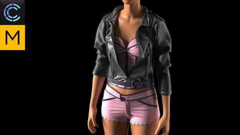 Street-style clothes. Marvelous Designer, Clo3d project + OBJ/FBX files. Standard avatar MD&CLO + avatar genesis 8.(2)