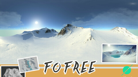 Snow mountain and Gobi environment