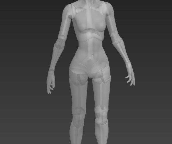 ball jointed doll 3d model