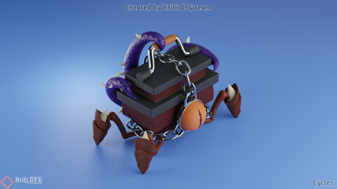 Animated Box with Tentacles ( 3D Character Model )