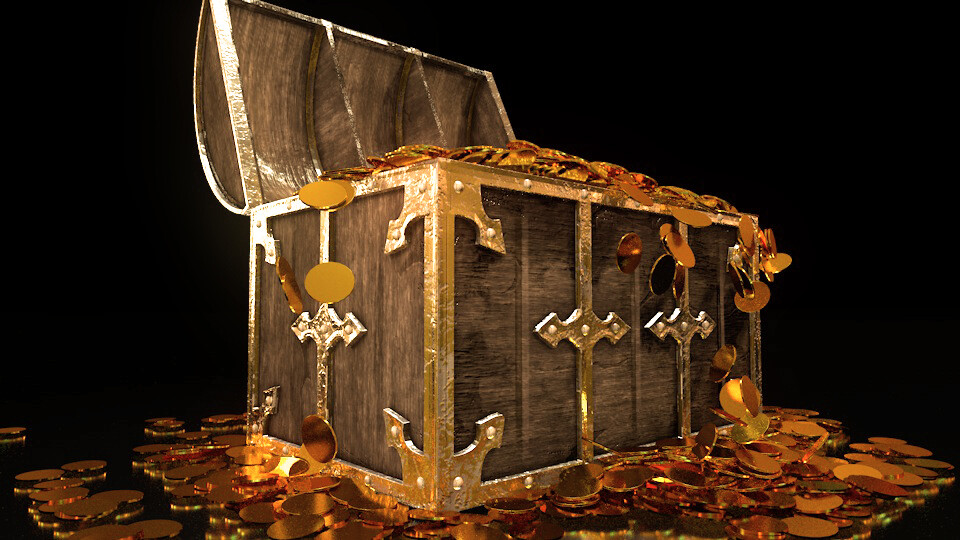 ArtStation - Animated Treasure Chest 3d Model 3D model