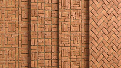 Materials 8- Brick Tiles PBR in 4 Patterns