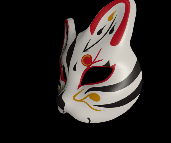 ArtStation - Kitsune Fox mask | Resources