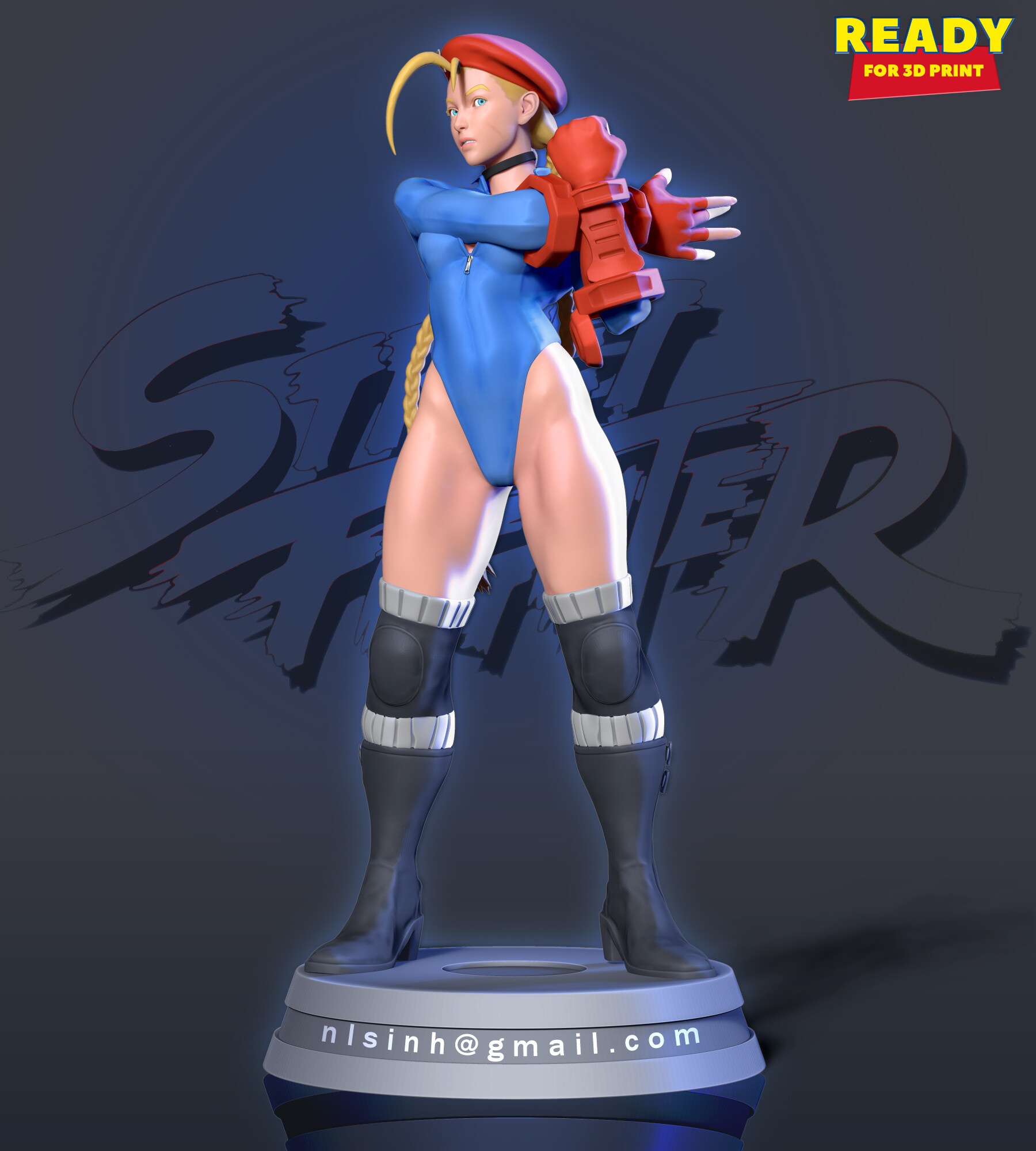 Cammy from Street Fighter - 3D Print Model by Sinh Nguyen