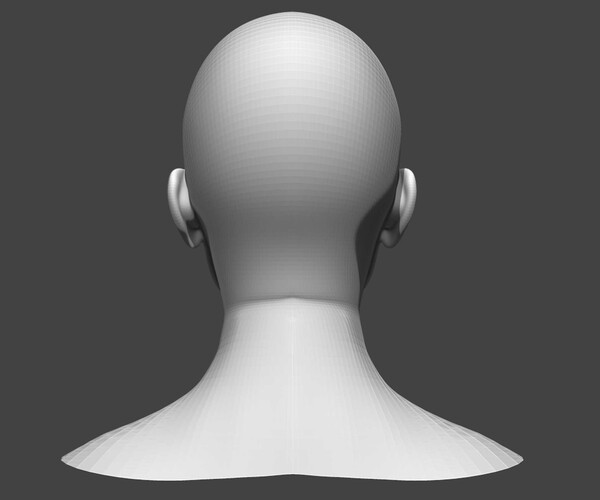 ArtStation - Female Head Realistic Base Mesh #2 3D Model | Game Assets