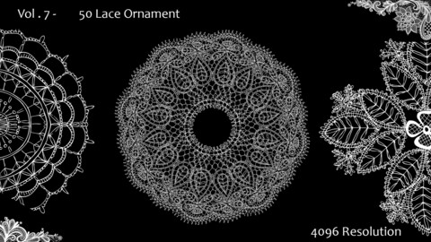 Vol . 7 -        50 Lace Ornament - Alphas