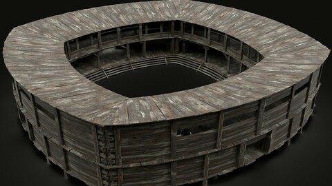 MEDIEVAL FIGHTING ARENA THEATER SCENE FANTASY RING
