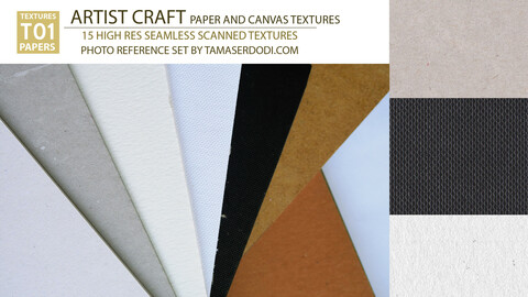 Artist Craft Paper and Canvas textures HQ Scans