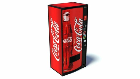 Coca Cola Vending Machine Low Poly