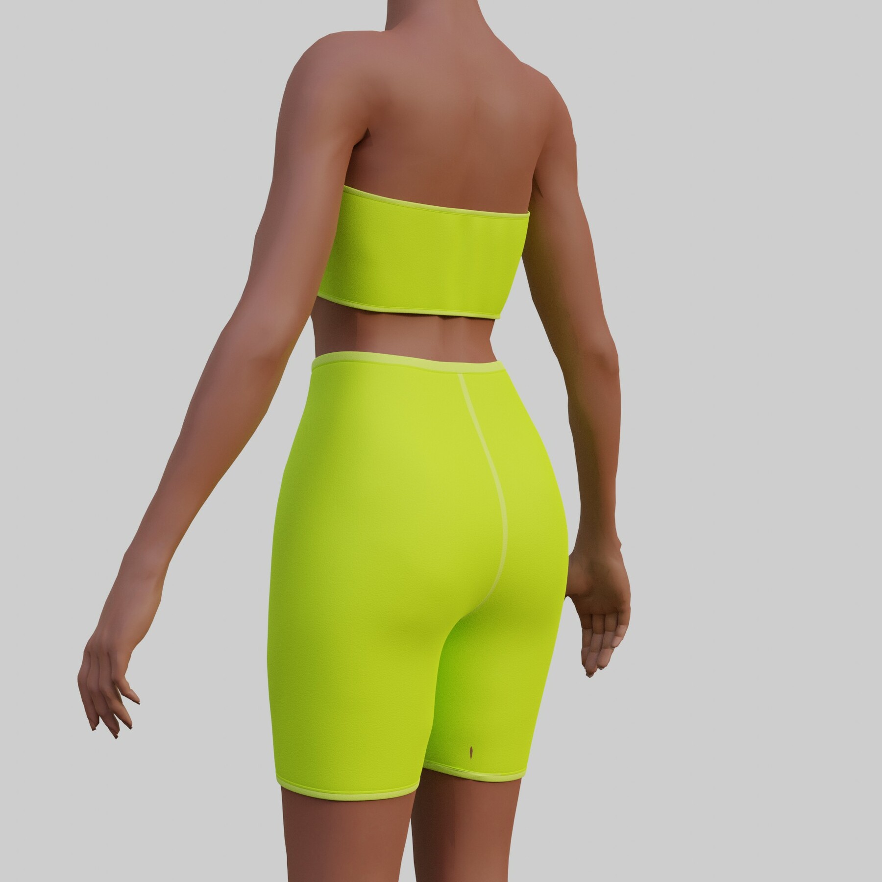 Neon biker clearance shorts set