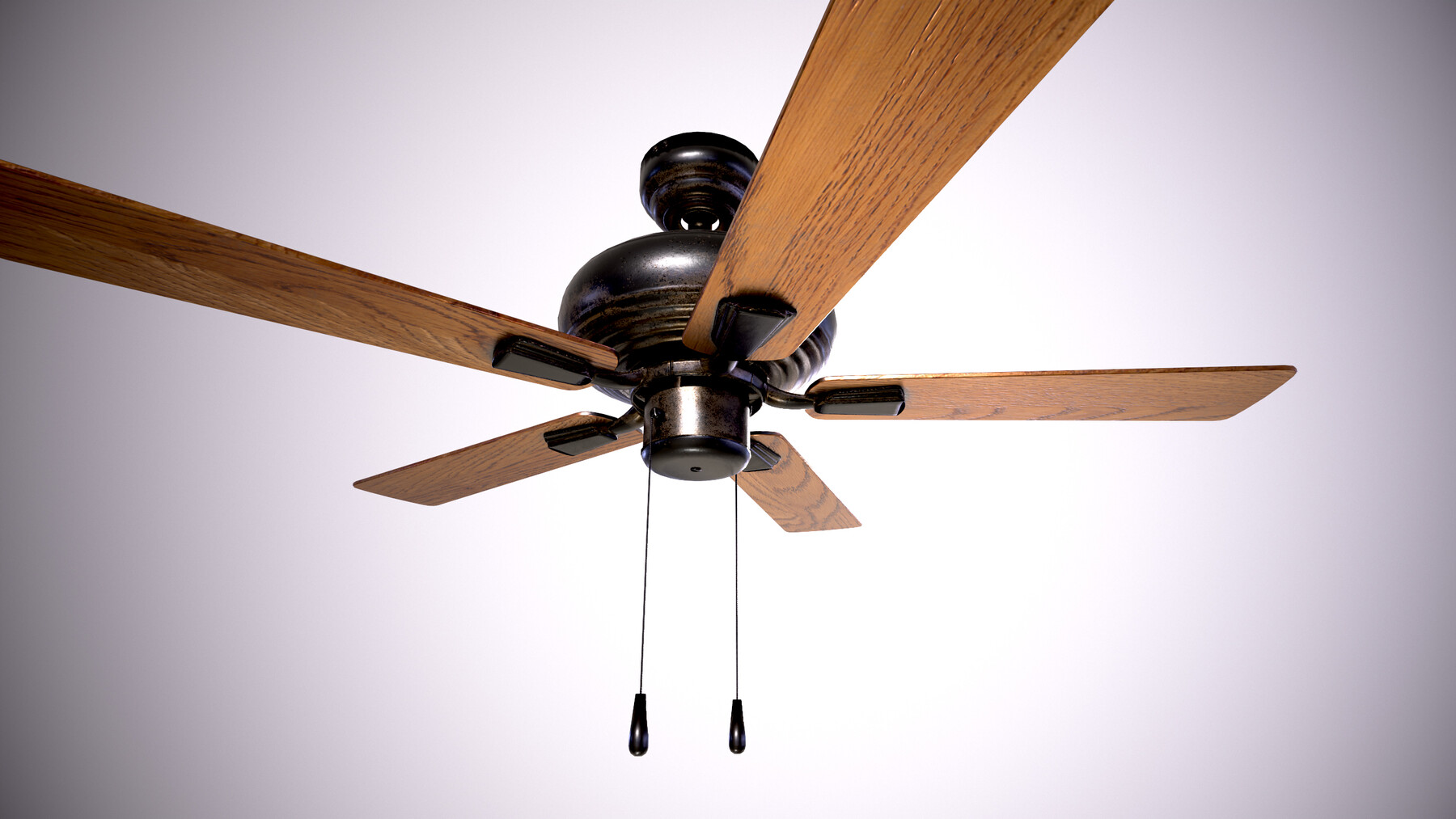 ArtStation Aged Bronze Ceiling Fan Game Assets