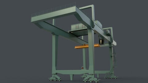 PBR Rail Mounted Gantry Crane RMG V1 - Green Light