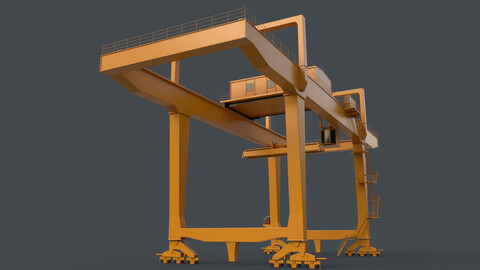 PBR Rail Mounted Gantry Crane RMG V1 - Yellow Dark