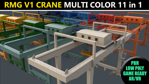 PBR Rail Mounted Gantry Crane RMG V1 - Multi color Pack