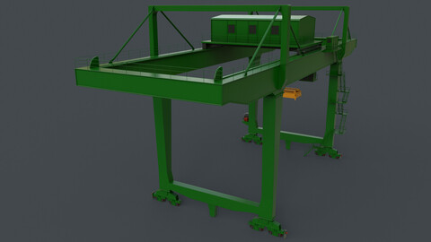 PBR Rail Mounted Gantry Crane RMG V2 - Green