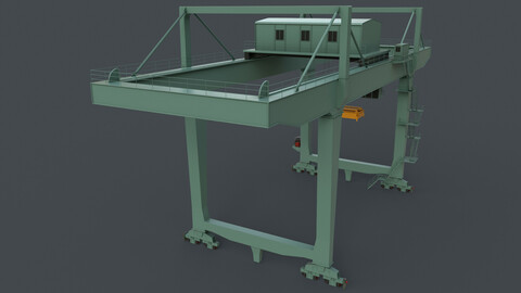 PBR Rail Mounted Gantry Crane RMG V2 - Green Light