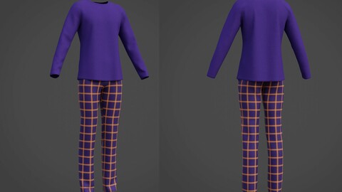 Male casual outfit - 3D Pyjamas