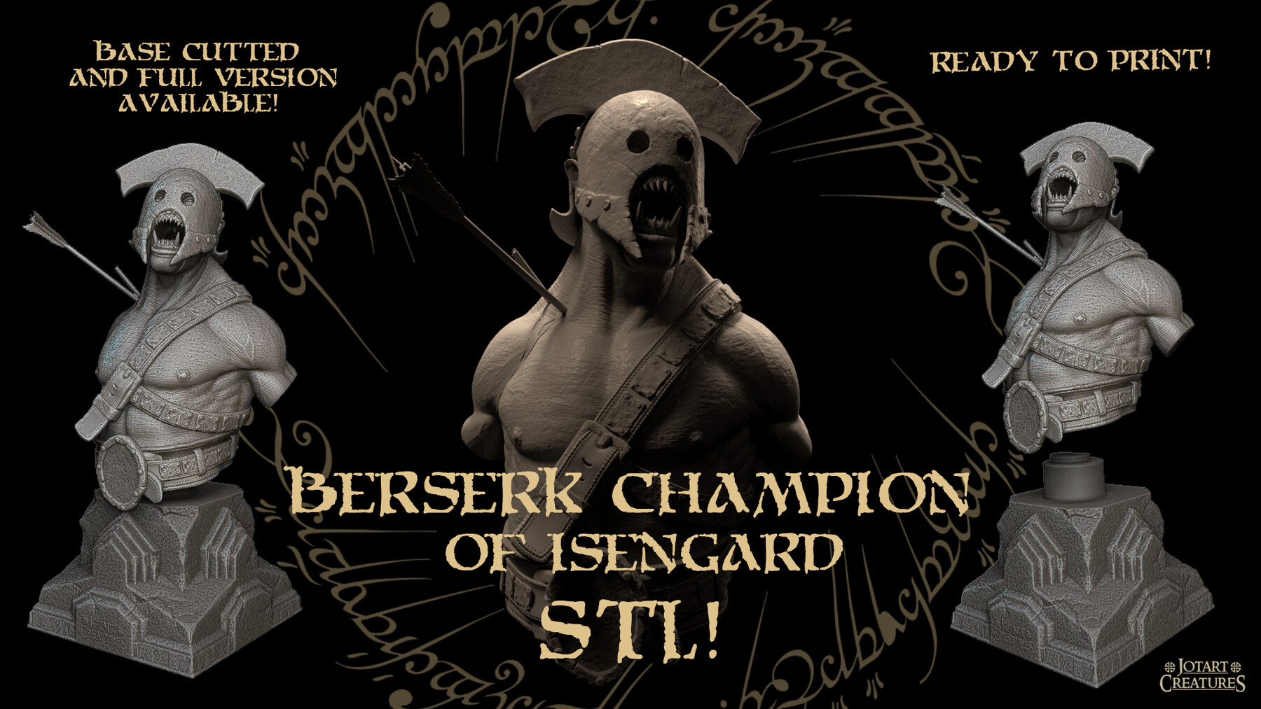Astrolabe fingeraftryk Algebraisk ArtStation - Berserk champion of Isengard STL! | Game Assets